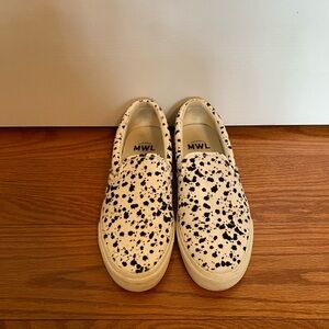 Madewell Black and White Slip-On Sneakers